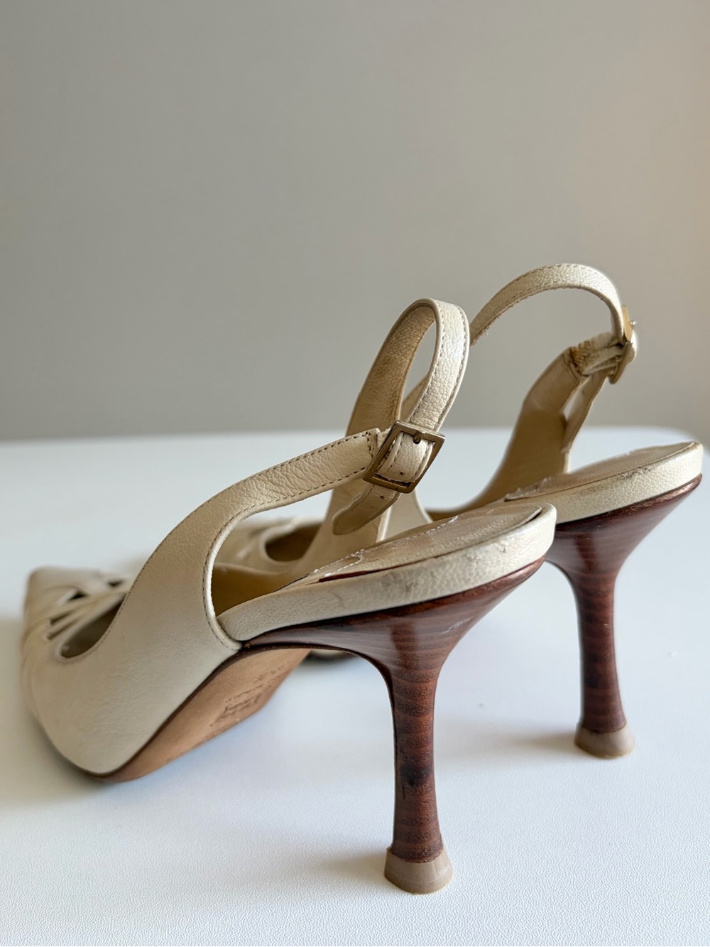 Jimmy Choo Kansas Goat Leather Slingback Heels 35½ - Picture 5 of 8